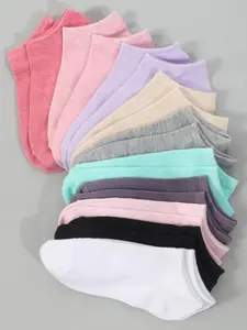 Women's 10 Pairs Summer 2024 Solid Color Ankle Socks, 10 Pair Set Casual Comfy Socks for Women, Women's Socks & Hosiery for Summer Daily Wear