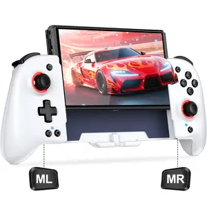 Switch Controllers for Nintendo Switch/OLED, Full-Size Switch Joy-pad for Better Handheld Mode, Switch Accessories Wireless Pro Controller with Light/Battery/Turbo/Macro/4 Game Slot outdoorfun