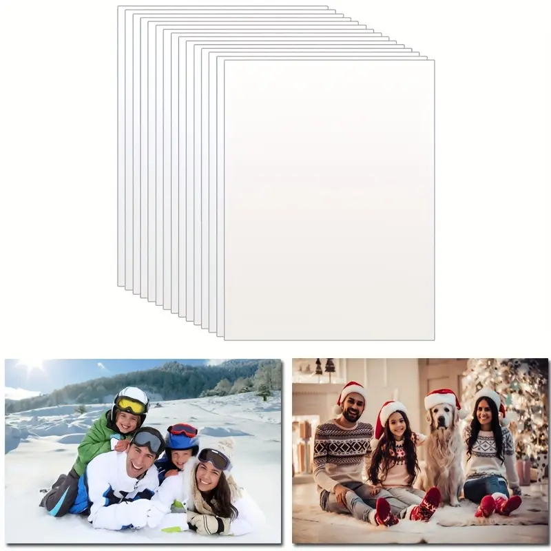 10-Pack Sublimation Blank Aluminum Photo Panels with Aluminum Frame for Heat Press - Durable Smooth Metal Sign Sheets, Protective Film, Uncoated, Resistant, High Clarity Metal Finish - 15.24x20.32cm & 20.32x30.48cm Office Stationery Wall Decoration, Print