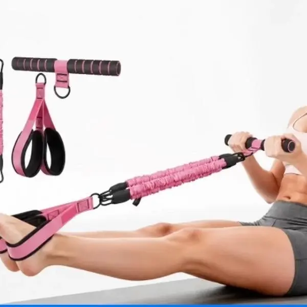 Adjustable Pedal Resistance Band with Handle Yoga Exercise for Full Body Foot Pedal Unisex Sit