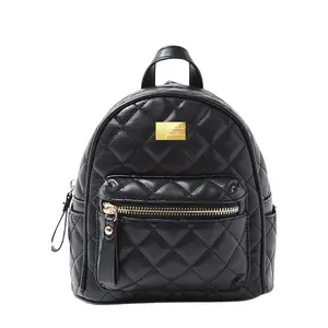 California Turntable Black Leather Backpack