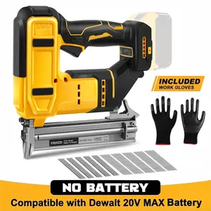 18GA Cordless Brad Nailer Compatible with DeWalt 20V MAX Battery – 2-in-1 Nail & Staple Gun, Includes Work Gloves, Ideal for Trim, Woodworking & DIY (Tool Only)