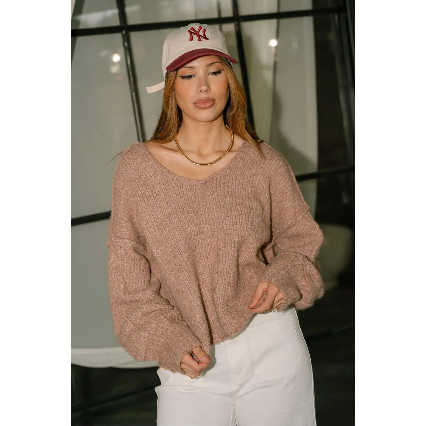 Clara Mocha Brown Knit Sweater