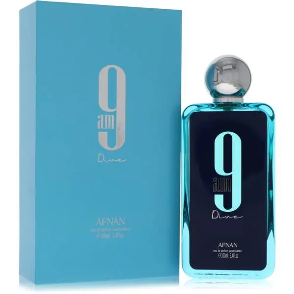 Afnan 9AM Dive Eau de Parfum Spray (3.4 oz) - Men/Unisex Fresh Citrus Woody Fragrances with Lemon Ginger Notes, Ideal for Adults & Office Wear, Cedar, Edp Cologne Spray, Edp Perfume Fragrance, Bottle, Patchouli Base, Single Item, 3 To 3.9 Fl Oz, Smelling,