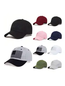 Unisex American Flag Embroidered Baseball Cap, Adjustable Sun Protection Hat for Outdoor Travel Beach Vacation, One Size Fits All, Outdoor Hats