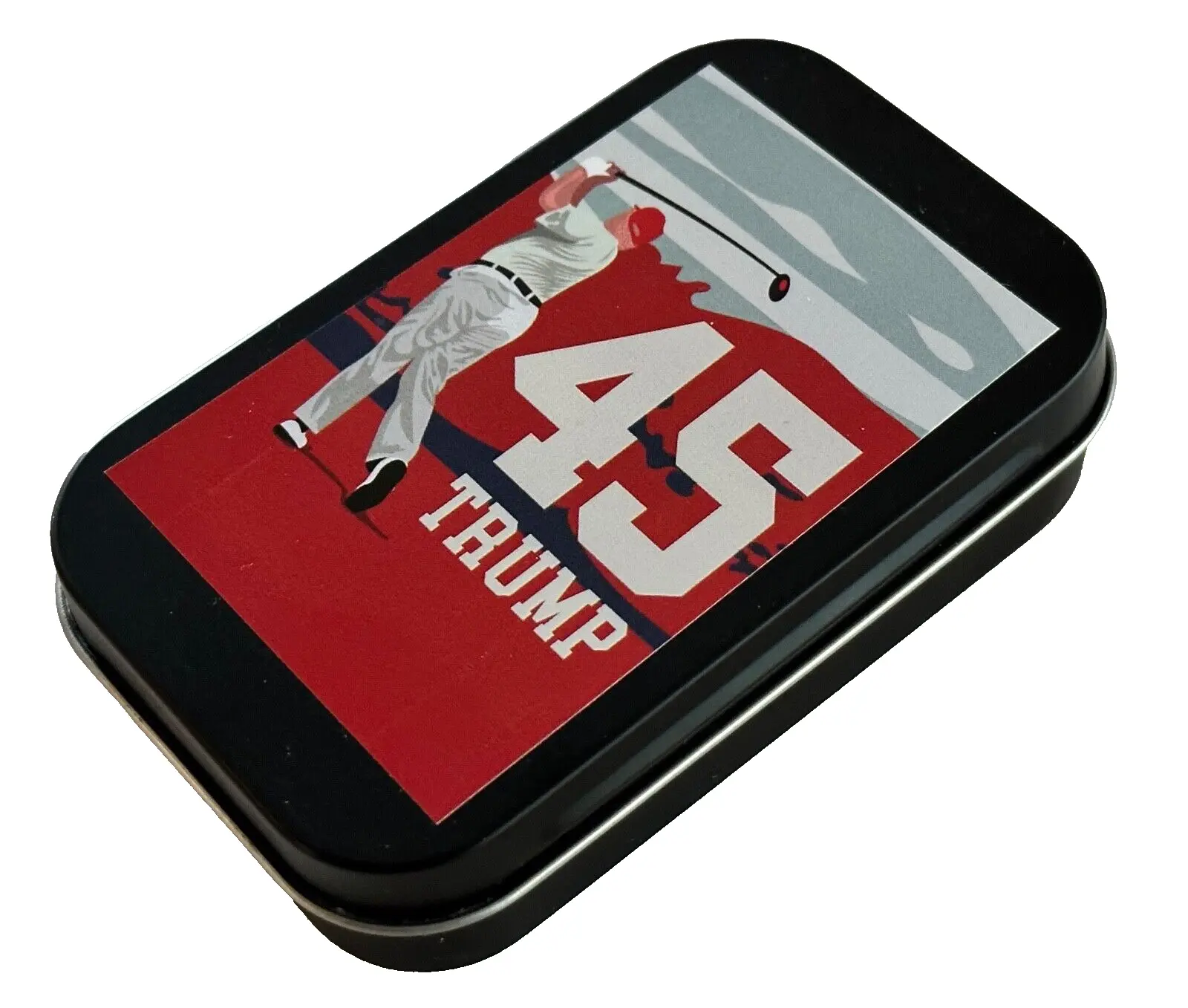 Trump ...Golf Ball Marker Gift Tin with 4 MAGA Tees