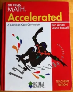 USED Book - Big Ideas Math: Accelerated, A Common Core Curriculum, Teaching Edition by Holt McDougal (Hardcover) - english