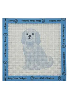 Blue Staffordshire Dog Needlepoint Canvas