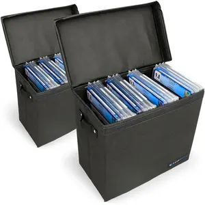 CASEMATIX Graded Comic Book Storage Case Fits up to 28 CGC Graded Comics Lightweight Portable Plastic Organizer with Three Removable Dividers 2 Pack