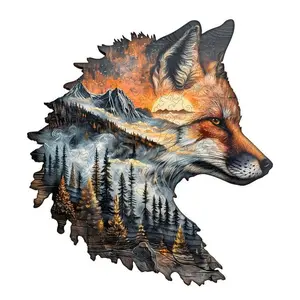 Sunset Fox Wooden Jigsaw Puzzle- Focus and Smarter Puzzle Solving Experience summerwins, Wooden Puzzles, Jigsaw Wooden Jigsaws