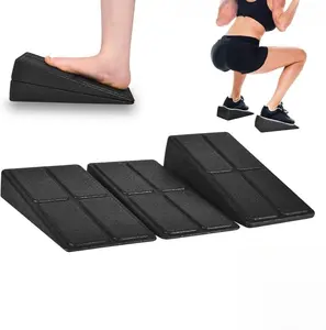 Slant Board Squat Wedge for Calf Stretching 3 Pcs 12" x 6.3" Foot Stretcher Balance Board for Plantar Fasciitis Adjustable Foam Wedge for Exercises