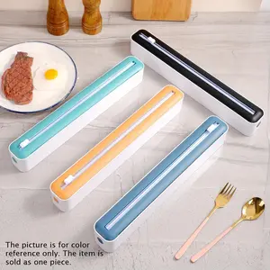 Plastic Wrap Cutter - Multipurpose kitchen cutter for plastic, foil, and wax paper | Reusable wrapping tool with a simple design, perfect for fresh produce and meal prep