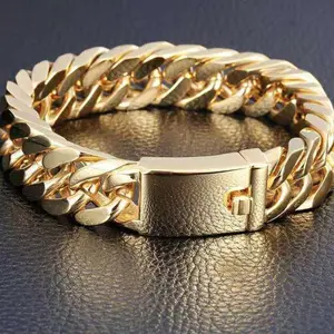 Men's Domineering Vacuum Electroplated Bracelets, Cuban Bracelets, Bracelet Jewelry, Personalized Fashion