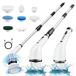 Electric Cleaning Brush, Full-Body IPX7 Waterproof Cordless Electric Spin Scrubber with 4 Replaceable Brush Heads, 2-Speed Shower Scrubber with Adjustable Extension Handle for Bathroom, Kitchen, Toilet, Window, Car, Pool, tiktok shop deals