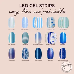 Kleo Kolor LED Gel Strip Collection - Navy, Blues & Periwinkles