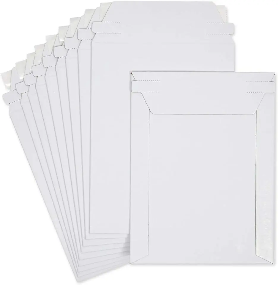 100 Self-Sealing Cardboard Mailers (6" x 9")