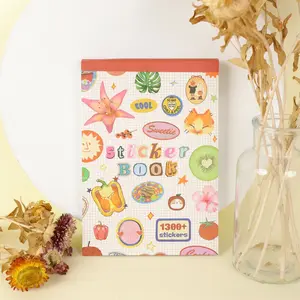 Cool Sticker Book, Decal Stickers Book, Creative Planner and Visualization Tool, Includes 1300pcs Stickers, Inspirational Quotes, Illustrations, Personal Goals Tracker, Scrapbooking