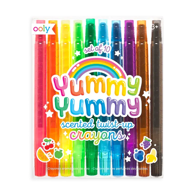 Yummy Yummy Scented Twist-Up Crayons - Set of 10