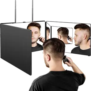 3 Way Mirror for Self Hair Cutting 360 Degree Mirror, Portable Trifold Mirror for Shaving, Grooming, Hair Styling, Dye Hair, Makeup, Braiding