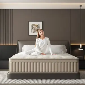 【TVDFGTS】Twin, Full, Queen, King Size Mattress, 10/12/14 Inch Hybrid Gel Memory Foam Mattress with Individually Wrapped Pocket Coils, Medium Firm Support, Pressure Relief, Mattress in a Box,SummerVibes