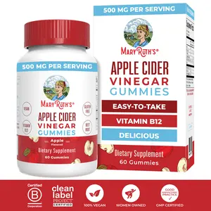 MaryRuth's Apple Cider Vinegar Gummies - With Vitamin B12 for Immune Support & Energy Metabolism - Beetroot - Pomegranate - Sugar Free - 30 Servings