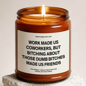 MAKEAGIFT Work Made Us Coworkers Candle, Funny Sarcastic Gifts, Best Friend At Work Candles, Funny Friendship Gift, Work Friend Humor Candles