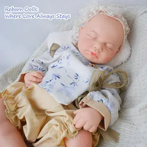 FunCuddle NO.10 Doll, 18.9-inch Baby Girl Doll, Full Silicone Doll, Reborn Doll, Baby-like Skin, Realistic Appearance, Companion and Role Play Doll, Exquisite Packaging