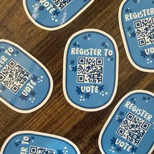 Register to Vote QR Code Vinyl Sticker