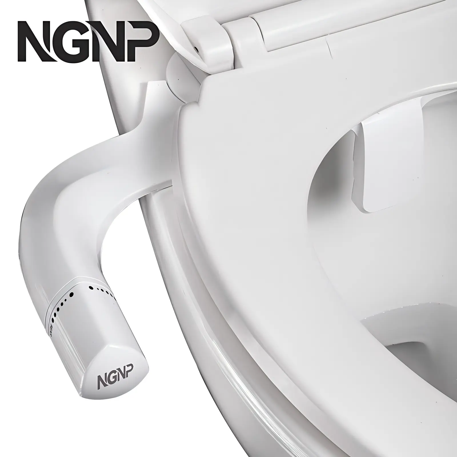 NGNP Toilet Bidet Attachment Fresh Water Spray  Non-Electric Adjustable Water Pressure Side Arm Control, Slim Bidet Sprayer, Silver Knob (Dual Nozzles) 2.48 Inch Standard Toilet Adaptation Hygienic & Eco-friendly bathroom modern shower head wash Summervib