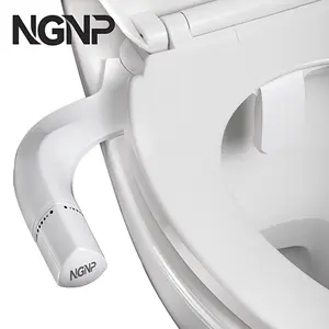 NGNP Toilet Bidet Attachment Fresh Water Spray  Non-Electric Adjustable Water Pressure Side Arm Control, Slim Bidet Sprayer, Silver Knob (Dual Nozzles) 2.48 Inch Standard Toilet Adaptation Hygienic & Eco-friendly bathroom modern shower head wash Summervib