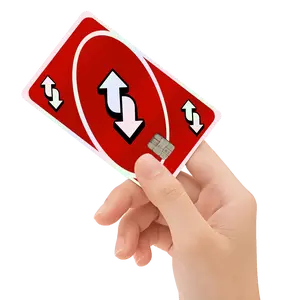 Uno Reverse Draw +4 Holographic Credit Card Decal