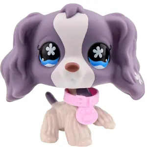 Mini Pet Shop Cocker Spaniel #1209 Decoration with Fashion Accessories Miniature Bobble Head Collie Compatible with LPS Collection Birthday Christmas Halloween Gift Ornaments Collectible Figurines Doll Figurines Statue Bobblehead