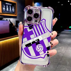 Football B-Barca Phone Case Compatible with for iphone 17, 16E, 16, 15, 14, 13, 12, 11 Mini, Pro, Max, Air, X, XR, XSMAX, 8, 7 Plus, Shockproof Transparent Soft Back Cover.