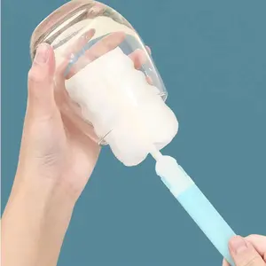 Sponge Cup Brush Removable Handle Cup Cleaning Brush Bottle Scrubber