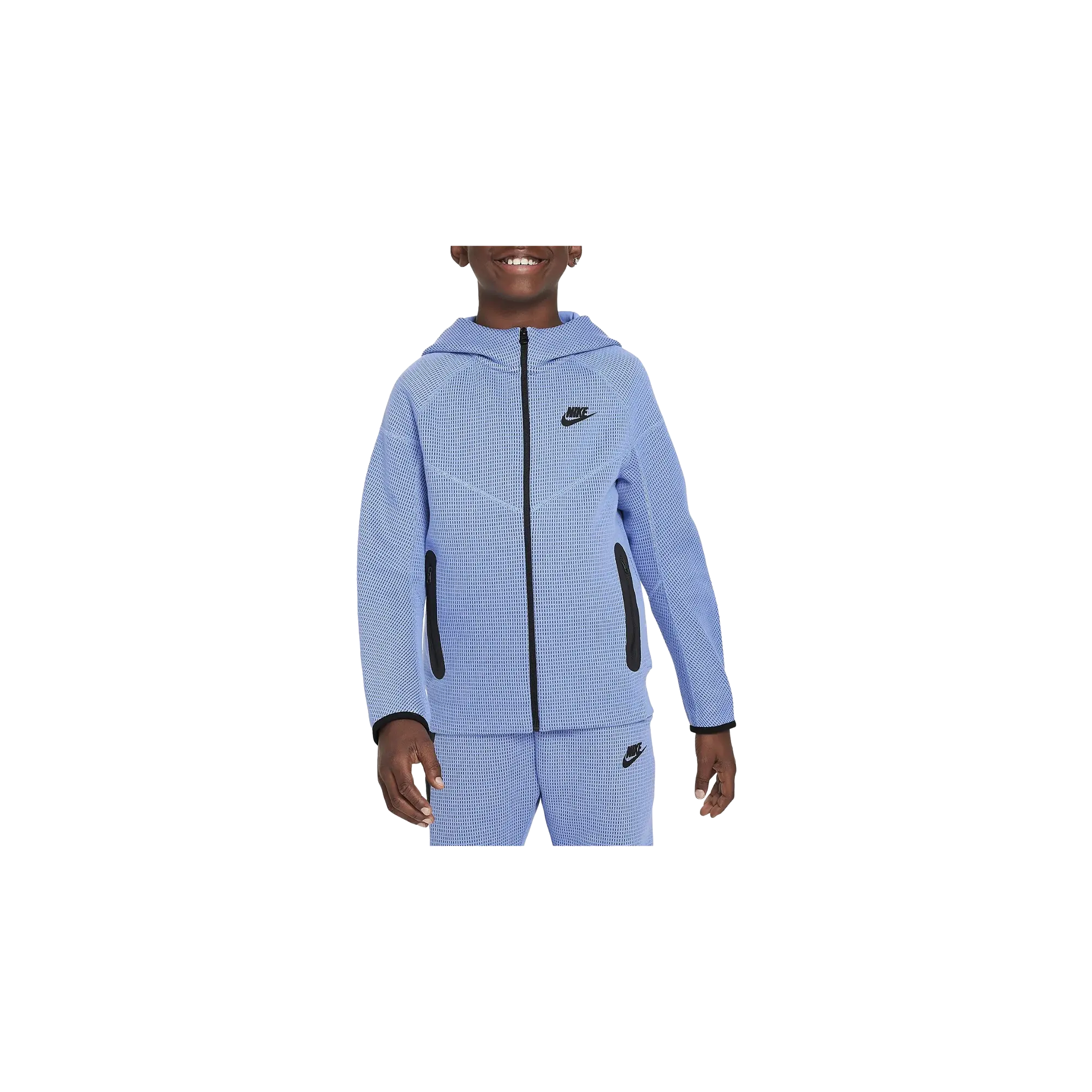 Sportswear Tech Fleece Winterized Full-Zip Hoodie GS "Polar / Midnight Navy / Black" FJ6023 450