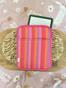 E-Reader / Tablet Sleeve, Padded Sleeve fits Kindle and Kobo eReaders - Sunset Stripe