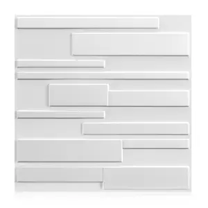 FLOLEOPA PVC Plastic 3D Wall Panels, Waterproof and Fire-Resistant, 11.8x11.8 inches, Approx. 1mm Thickness, Ideal for Living Rooms, Bedrooms, Hotels, Offices, Game Rooms, and TV Backdrops. Modern Home Decor Vinyl, Includes Installation Accessories.