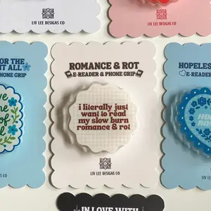 Romance & Rot E-Reader Grip  Acrylic Bookish E-Reader and Phone Holder  Book Lover Gift
