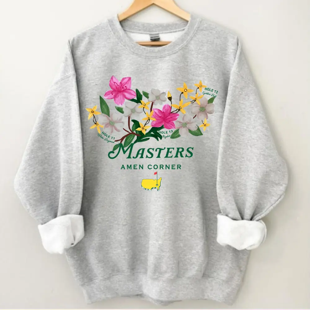 Masters Amen Corner Golf Sweatshirt, Vintage Cotton Golf Graphic Sweater, Breathable Soft Casual Sweatshirt, Classic Golf Style, Unisex Menswear Gift