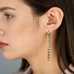 2PCS Minimalist Long Chain Drop Earrings