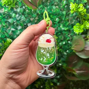 D-Mart Inspired "Melon Soda" Acrylic Quicksand Keychain