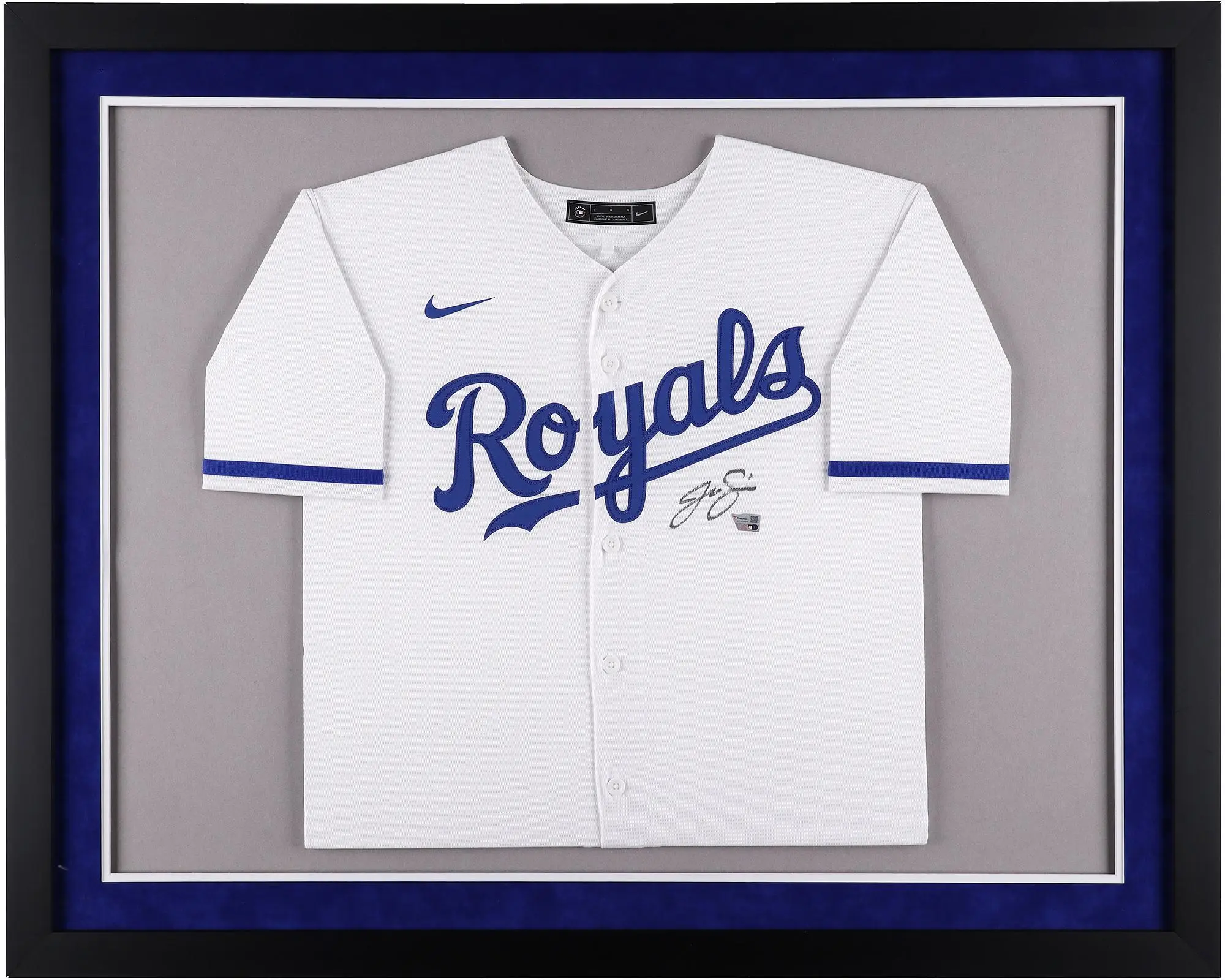 Jac Caglianone Kansas City Royals Deluxe Framed Autographed Nike White Replica Jersey - Fanatics Authentic Certified