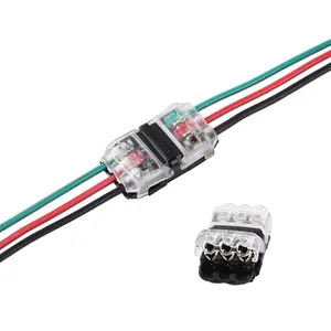 Low Voltage Quick Solderless Wire Splice Connectors Wire Tap 20-24 Gauge Splicer 2 Way 3 Pins 12 Pack