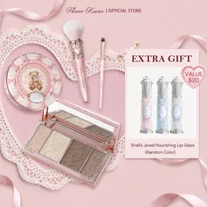 Flower Knows Fairy Sculpt Set - 4 Items Makeup Duo, Includes Contour, Concealer, and Makeup Tools, High Pigment, High Coverage