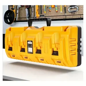 Dewalt DCB104 Battery Charger Station 4-Ports Rapid Charging for DCB120 DCB127 DCB200 DCB206 20V Max Batteries Fast Efficient Charging Solution