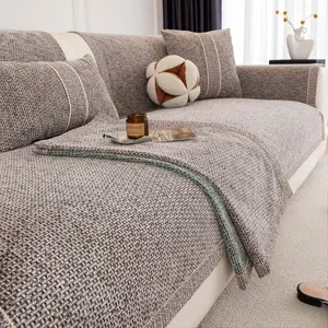 1 PC Thick  Sofa Cover , Non-Slip Couch Protector for Sectional, Pet-Friendly Anti-Scratch Furniture Cover,All-Season Washable couch cover,  Loveseat & 3-Seater, Durable Textured Fabric Sofa Mat, Modern Minimalist Couch Cover, Sofa Slipcover