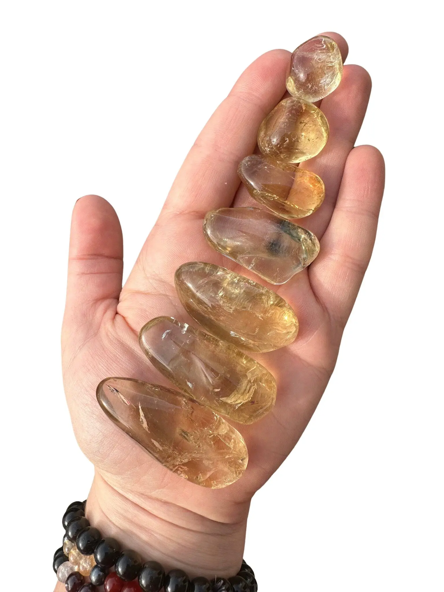 Natural Citrine Crystal Light (0.5" - 2.25") Grade AB Natural Citrine tumbled stone - Natural Citrine Stone - Healing crystals and stones