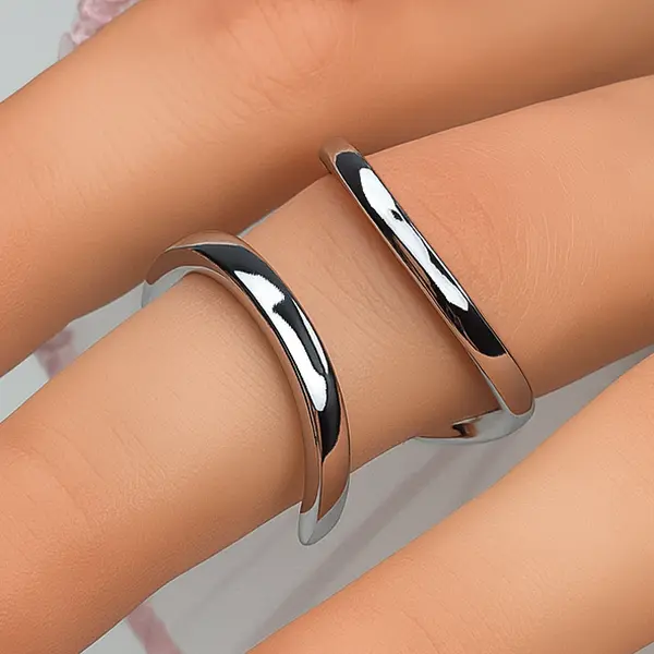 Silver Splint Ring - Adjustable Finger Support Ring for Injury Recovery or Everyday Wear