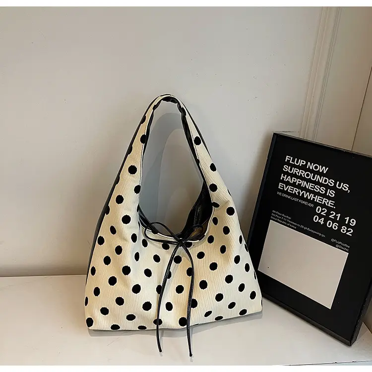 Women's Polka Dot Bow Satchel Hobo Bag - New Multi-Functional Crossbody & Shoulder Handbag, Polka Dot Women's Crossbody & Shoulder Bags, Satchel Or Hobo