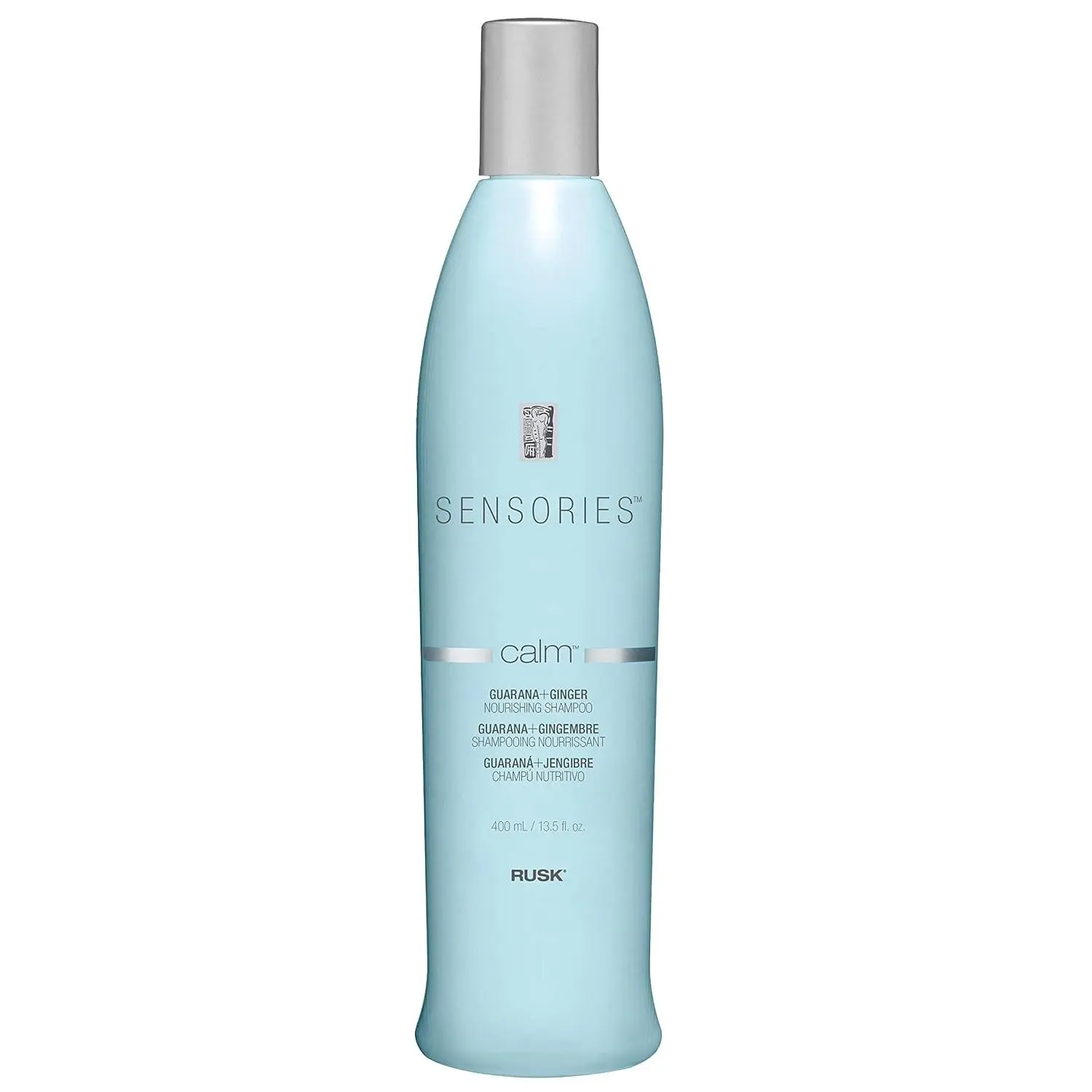 RUSK Sensories Calm Guarana and Ginger Color Safe Daily Shampoo, 13.5 oz (1 Ct) - Adult Haircare Liquid Cleanser with Moisture, Nourishing Repairer, Smoother, Shine Booster for Any Hair Type (Saves Money), Save Money, Hair Care Shampoo, Anti-Frizz, Moistu